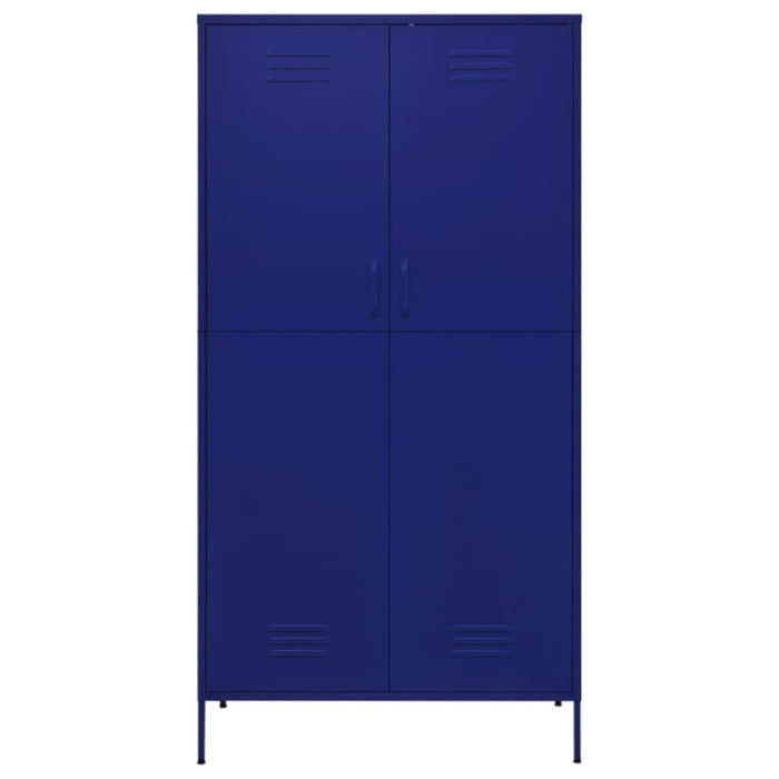 Wardrobe Navy Blue 90x50x180 Cm Steel Ttlxaa