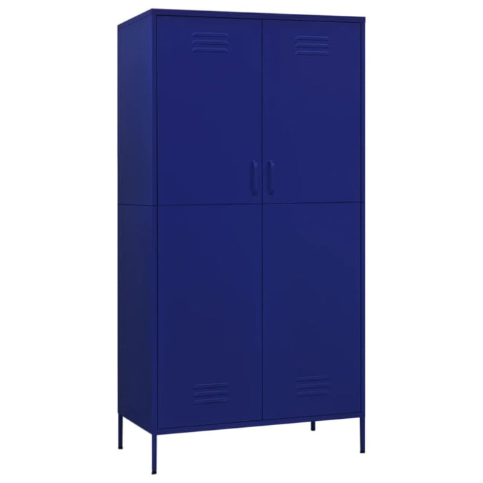 Wardrobe Navy Blue 90x50x180 Cm Steel Ttlxaa