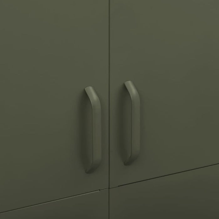 Wardrobe Olive Green 90x50x180 Cm Steel Ttlxat