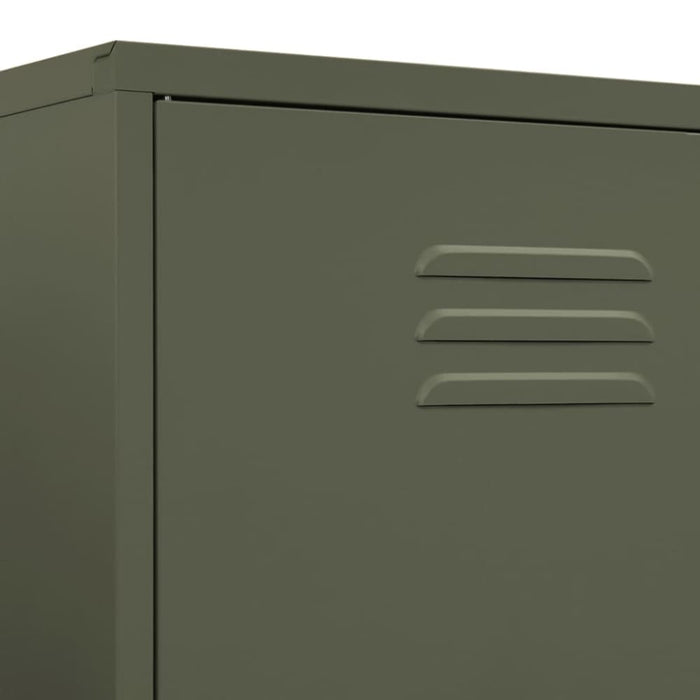 Wardrobe Olive Green 90x50x180 Cm Steel Ttlxat