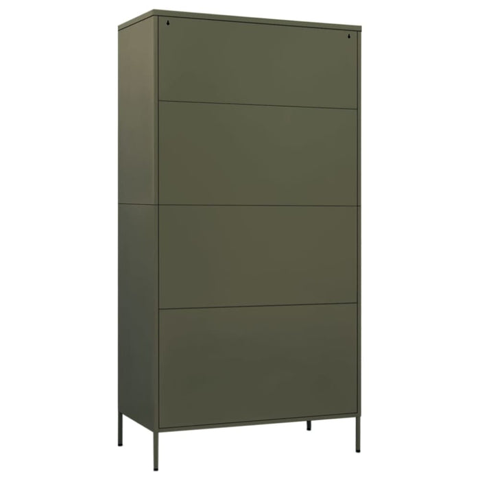 Wardrobe Olive Green 90x50x180 Cm Steel Ttlxat