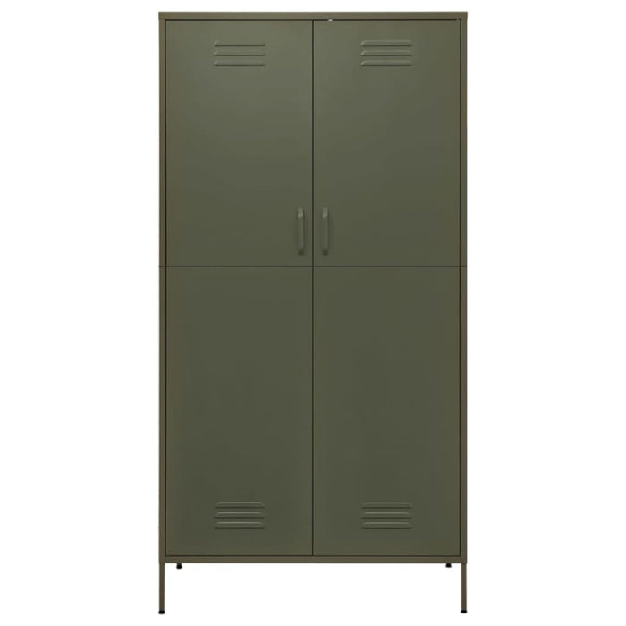 Wardrobe Olive Green 90x50x180 Cm Steel Ttlxat