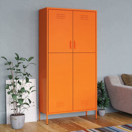Wardrobe Orange 90x50x180 Cm Steel Ttlxal