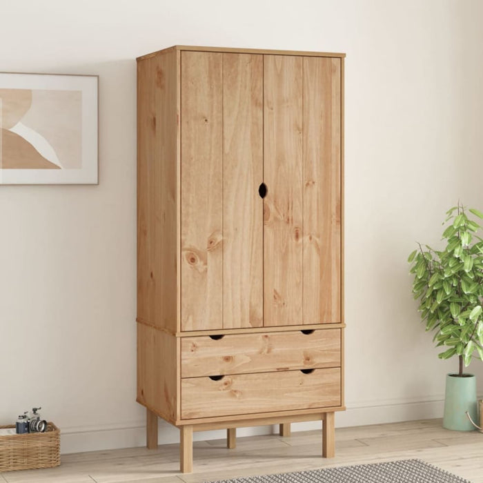 Wardrobe Otta 76.5x53x172 Cm Solid Wood Pine Tanpnn