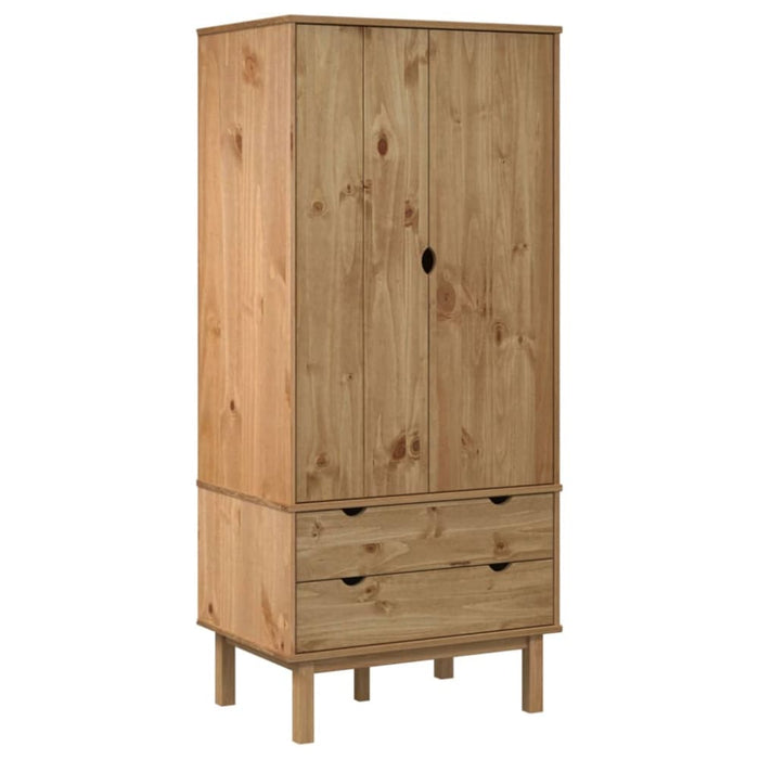 Wardrobe Otta 76.5x53x172 Cm Solid Wood Pine Tanpnn