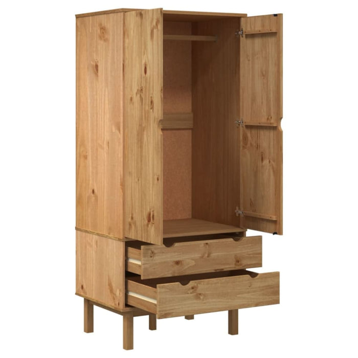 Wardrobe Otta 76.5x53x172 Cm Solid Wood Pine Tanpnn