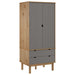 Wardrobe Otta Brown And Grey 76.5x53x172 Cm Solid Wood Pine