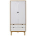 Wardrobe Otta Brown And White 76.5x53x172 Cm Solid Wood