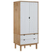 Wardrobe Otta Brown And White 76.5x53x172 Cm Solid Wood