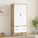 Wardrobe Otta Brown And White 76.5x53x172 Cm Solid Wood