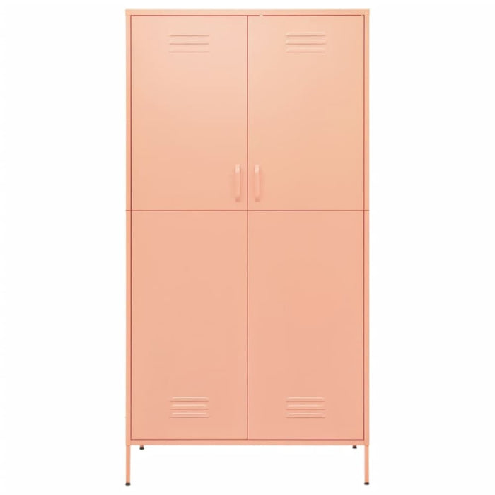 Wardrobe Pink 90x50x180 Cm Steel Ttlxai