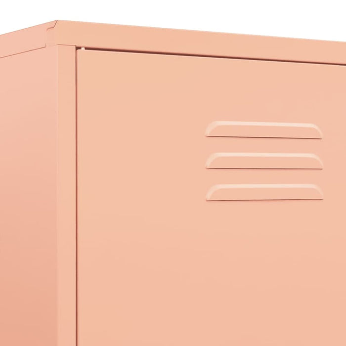 Wardrobe Pink 90x50x180 Cm Steel Ttlxai