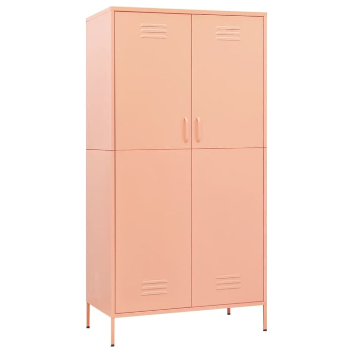 Wardrobe Pink 90x50x180 Cm Steel Ttlxai