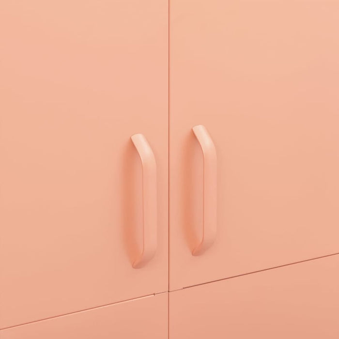 Wardrobe Pink 90x50x180 Cm Steel Ttlxai