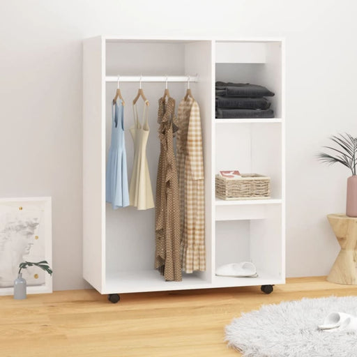 Wardrobe White 80x40x110 Cm Engineered Wood Nbnpot
