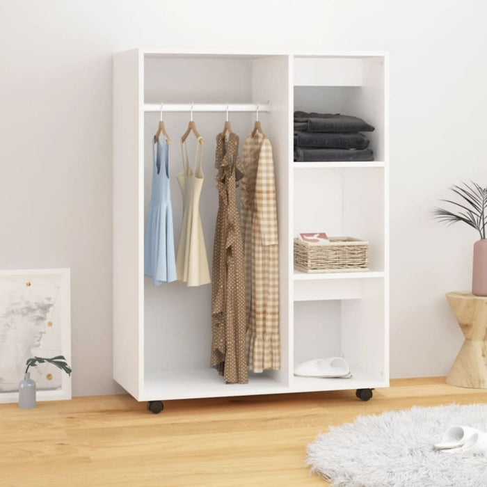 Wardrobe White 80x40x110 Cm Engineered Wood Nbnpot