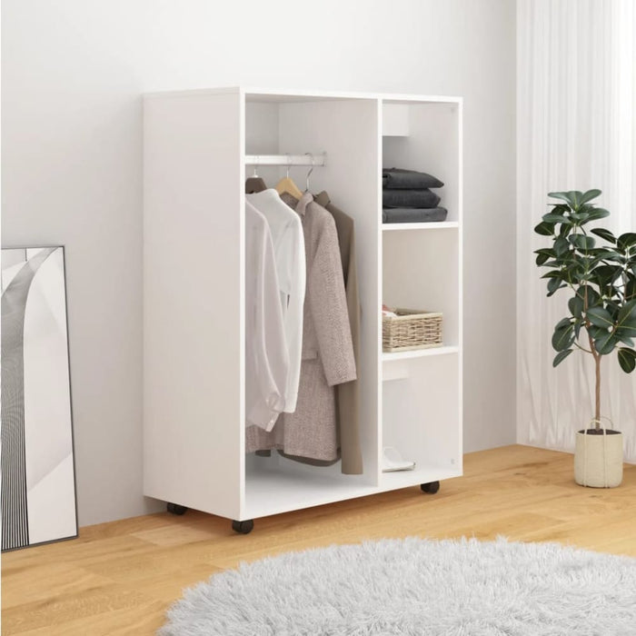 Wardrobe White 80x40x110 Cm Engineered Wood Nbnpot