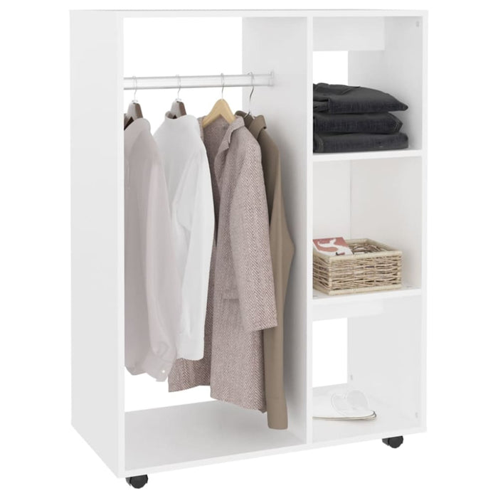 Wardrobe White 80x40x110 Cm Engineered Wood Nbnpot