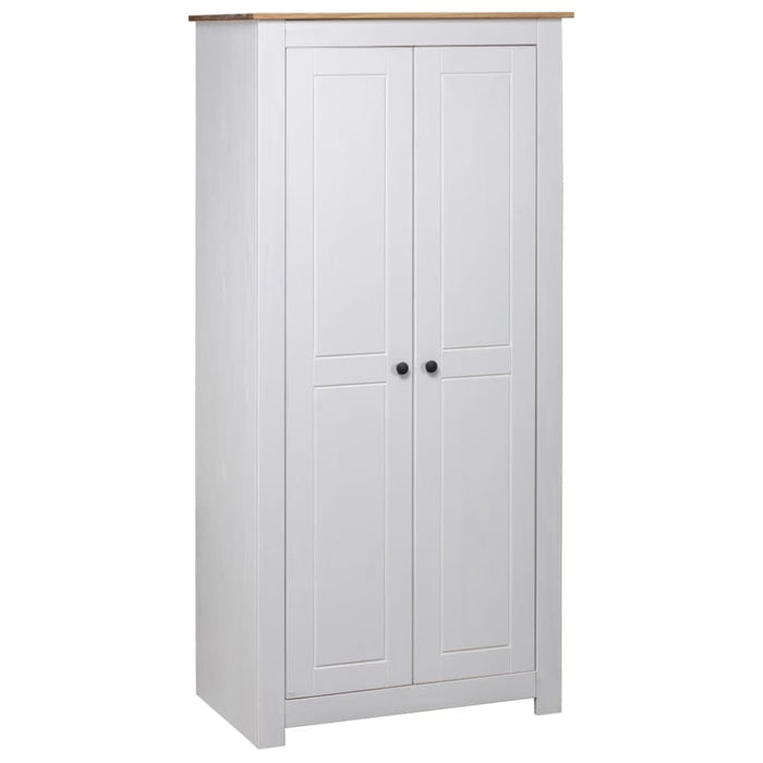 Wardrobe White 80x50x171.5 Cm Solid Pine Panama Range Xnxlll