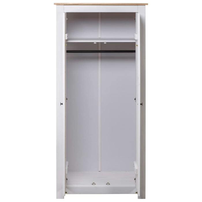 Wardrobe White 80x50x171.5 Cm Solid Pine Panama Range Xnxlll