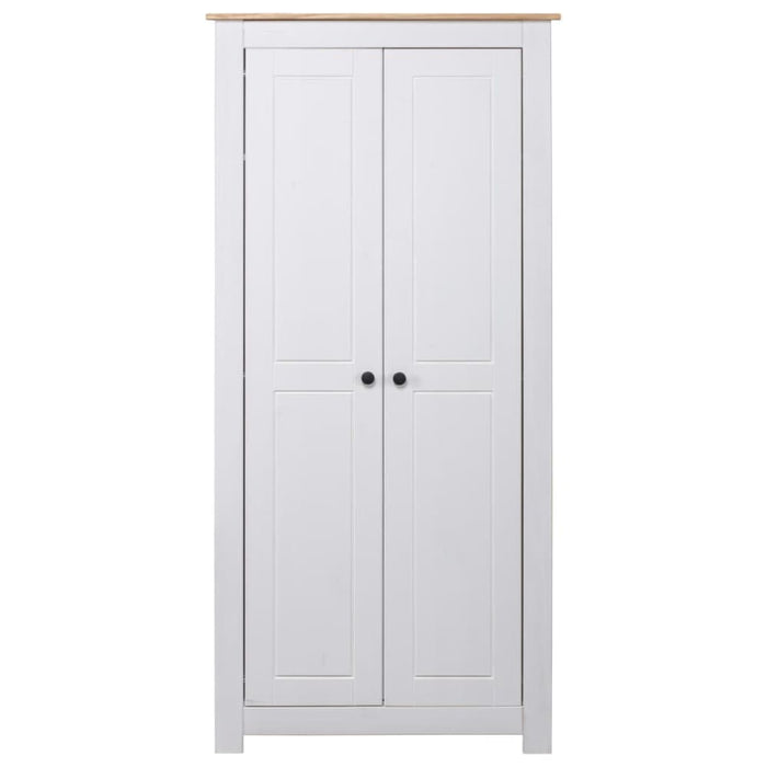Wardrobe White 80x50x171.5 Cm Solid Pine Panama Range Xnxlll