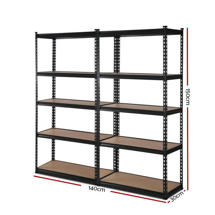 2x1.5m Warehouse Shelving Racking Storage Garage Steel