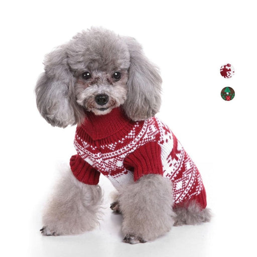 Warm Christmas Cozy Knitted Pullover Sweater For Small