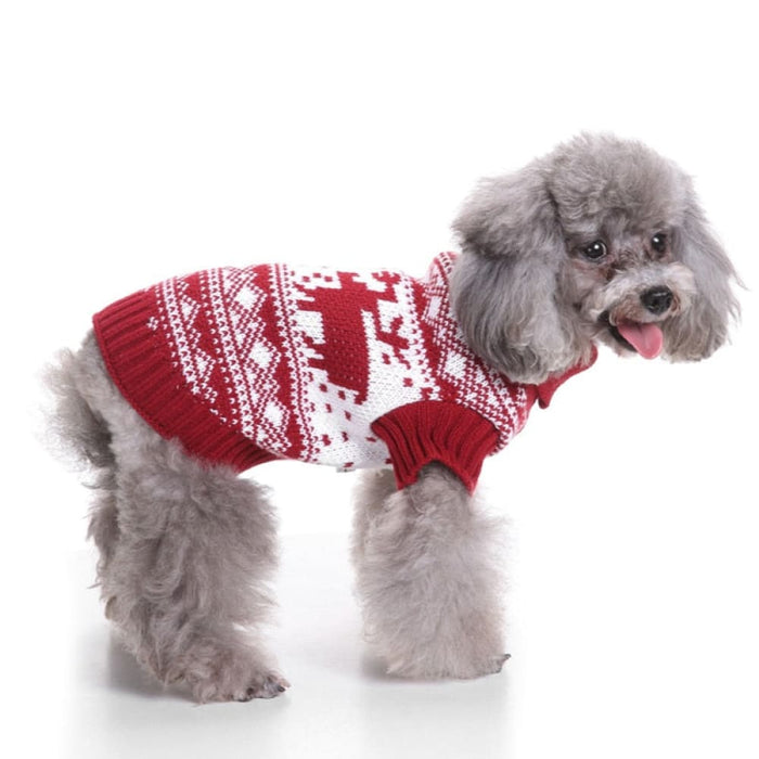 Warm Christmas Cozy Knitted Pullover Sweater for Small