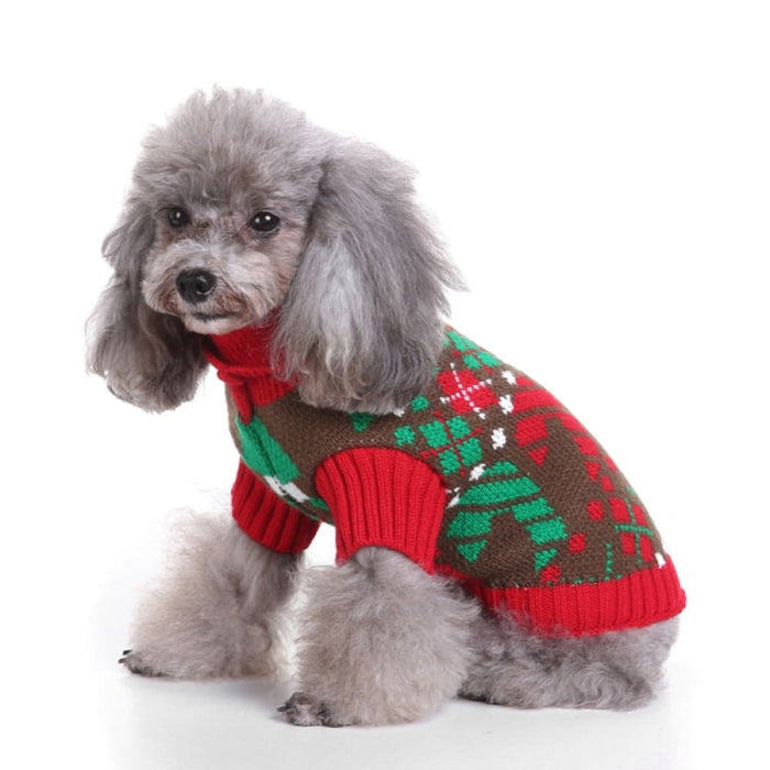 Warm Christmas Cozy Knitted Pullover Sweater for Small