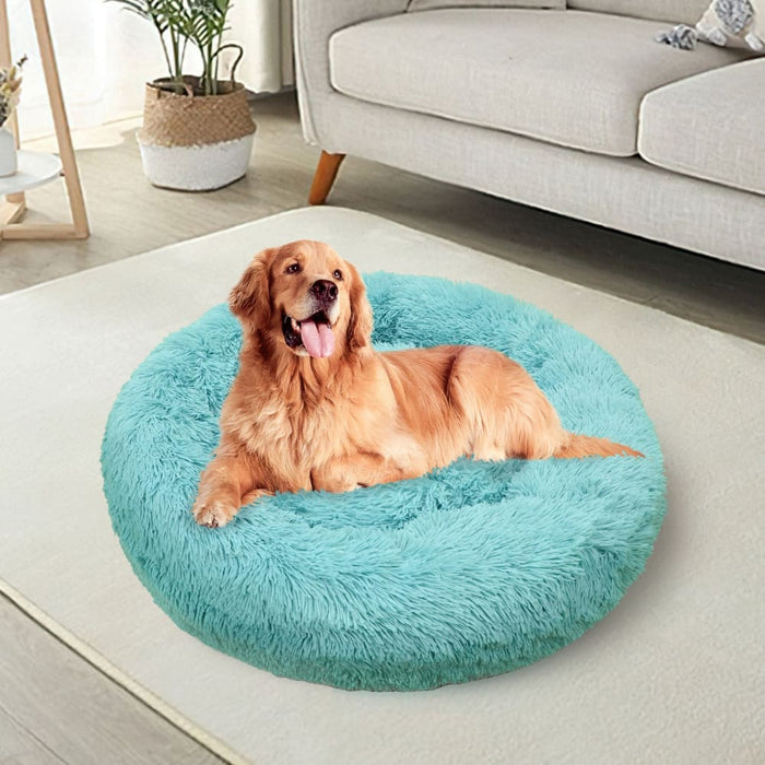 Pet Dog Bed Warm Plush Round Comfortable Nest Comfy