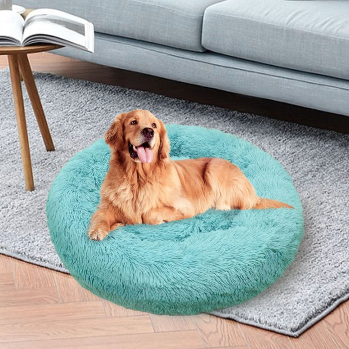 Pet Dog Bed Warm Plush Round Comfortable Nest Comfy