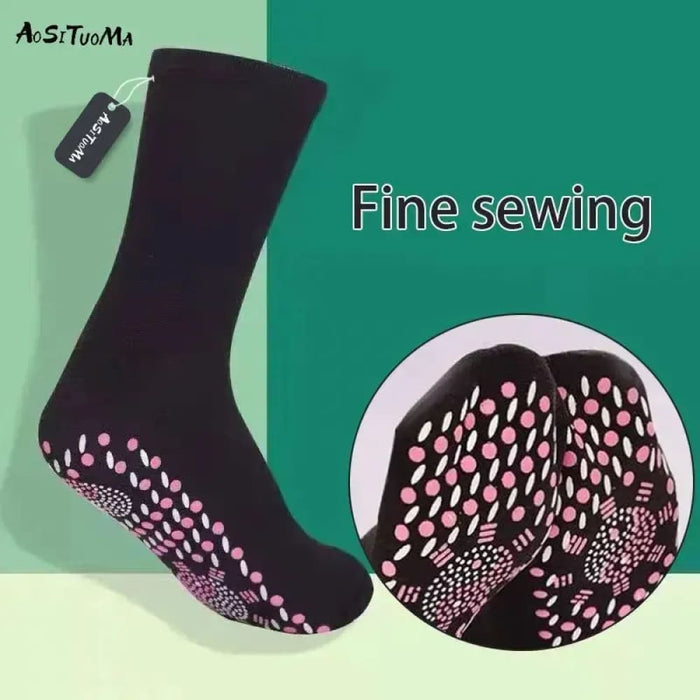 Warm Relaxing Magnetic Massage Socks for Women 2 Pairs