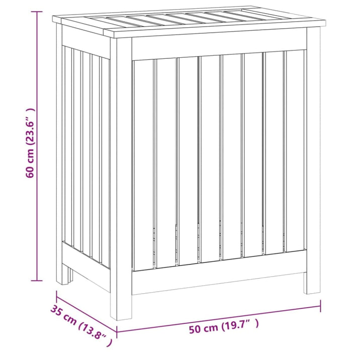 Wash Bin 50x35x60 Cm Solid Wood Teak Tabipk
