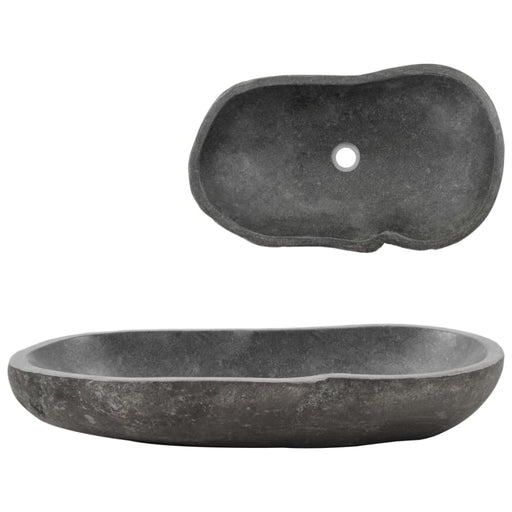 Wash Basin River Stone Oval 60-70 Cm Oaxiio