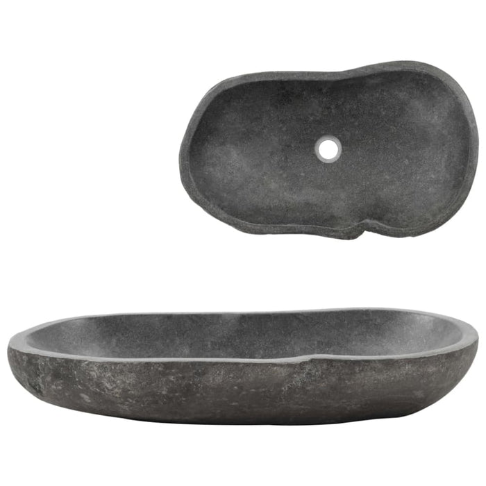 Wash Basin River Stone Oval 60-70 Cm Oaxiio