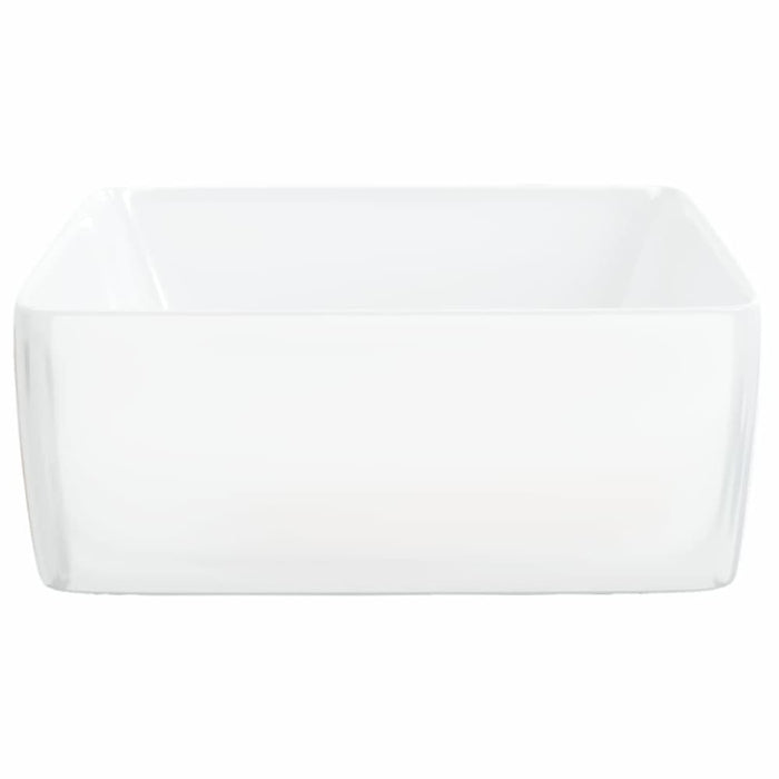 Wash Basin White 48x37x13 Cm Ceramic Rectangle Optttn