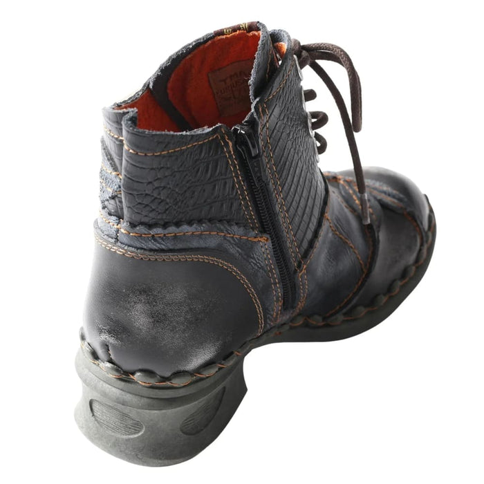 Washed Leather Oxford Womens Shoes