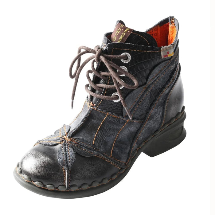 Washed Leather Oxford Womens Shoes