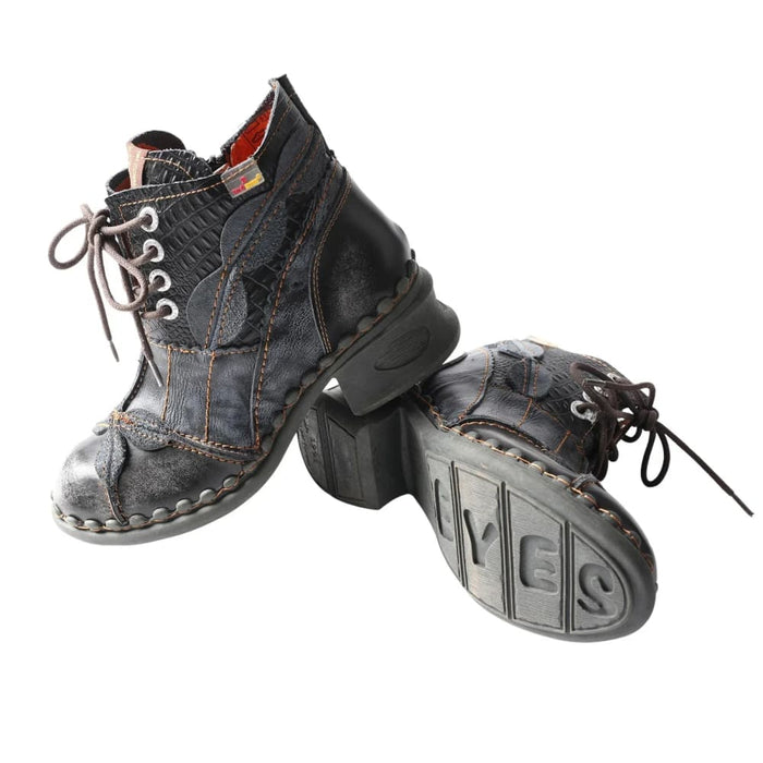 Washed Leather Oxford Womens Shoes