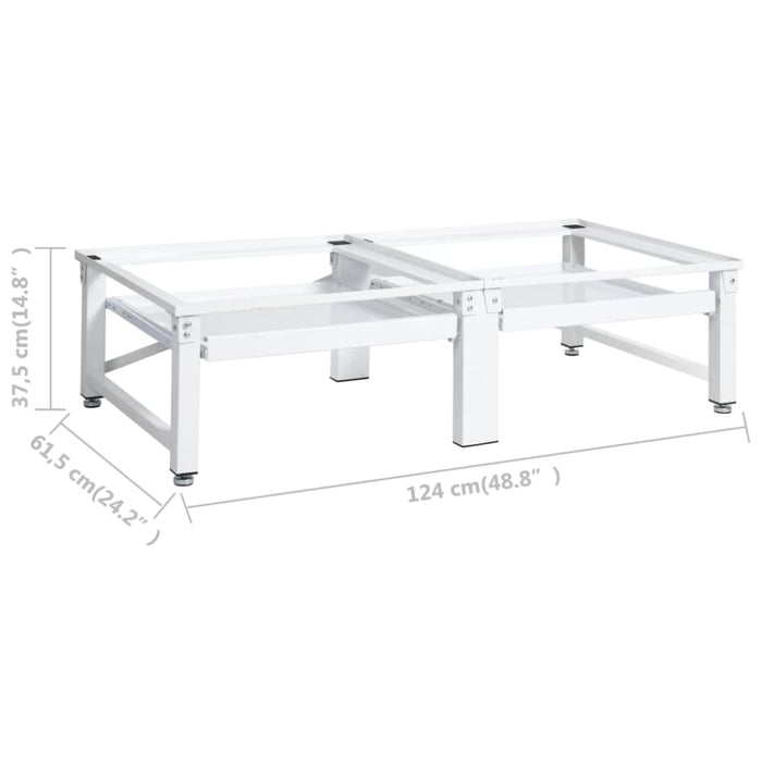 Washing and Drying Machine Pedestal with Pull-out Shelves