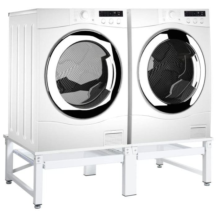 Washing and Drying Machine Pedestal with Pull-out Shelves