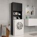 Washing Machine Cabinet Black 64x25.5x190 Cm Engineered