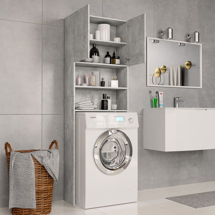 Washing Machine Cabinet Concrete Grey 64x25.5x190 Cm