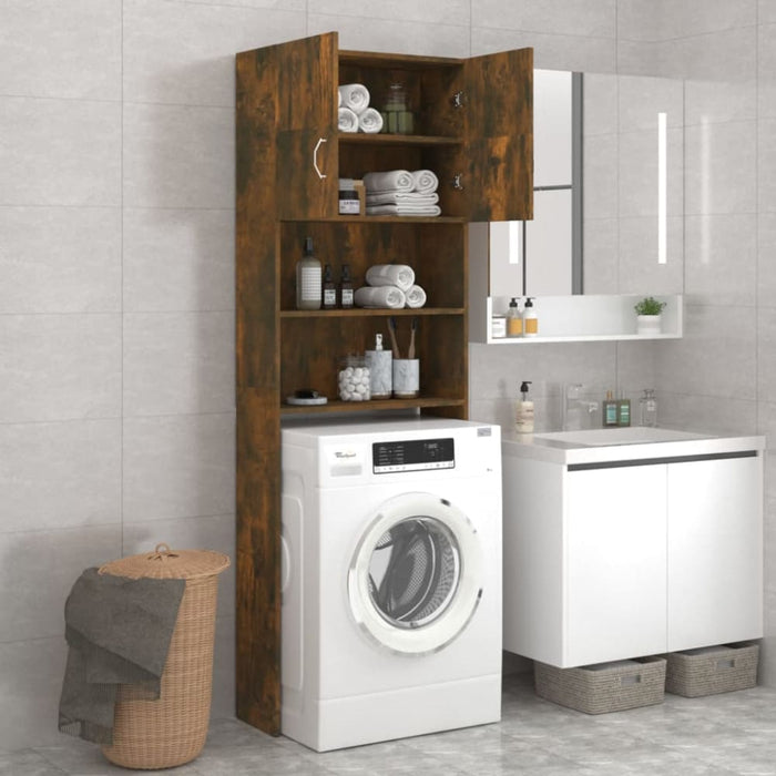 Washing Machine Cabinet Smoked Oak 64x25.5x190 Cm Nopblk