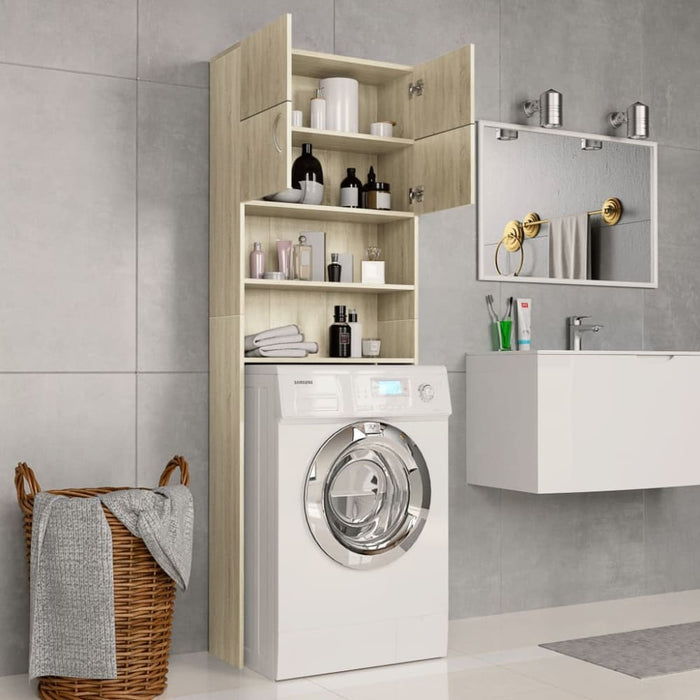 Washing Machine Cabinet Sonoma Oak 64x25.5x190 Cm