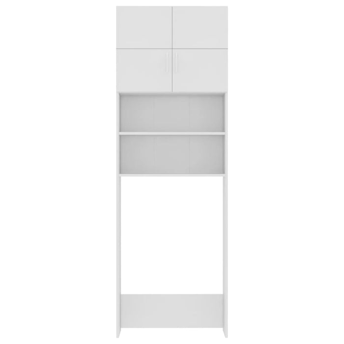 Washing Machine Cabinet White 64x25.5x190 Cm Engineered