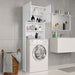 Washing Machine Cabinet White 64x25.5x190 Cm Engineered