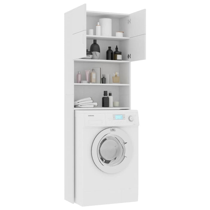 Washing Machine Cabinet White 64x25.5x190 Cm Engineered
