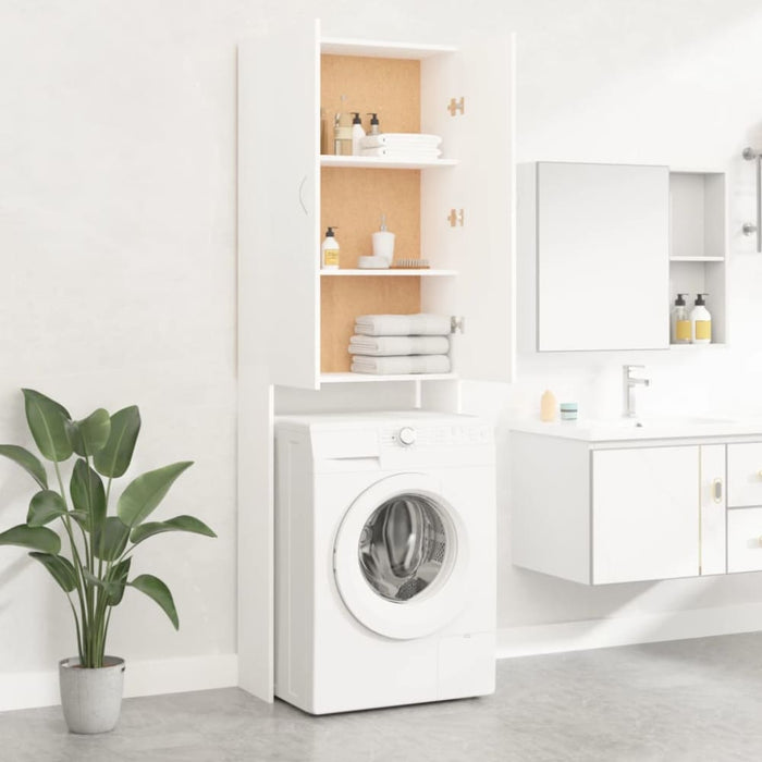 Washing Machine Cabinet White 64x25.5x190 Cm Nbnaot