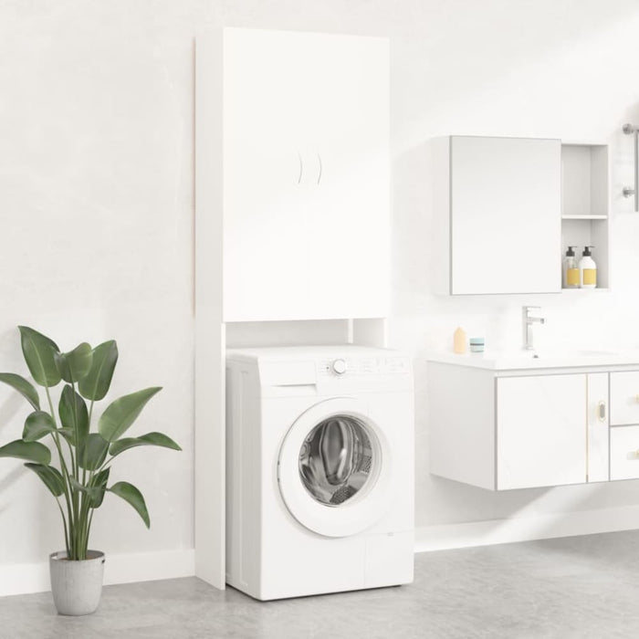 Washing Machine Cabinet White 64x25.5x190 Cm Nbnaot